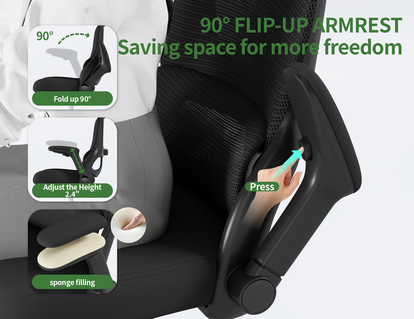 Ergonomic Office Chair: 400LBS Computer Desk Chair Comfy-Big and Tall Office Chair with Lumbar Support & Headrest-Gaming Chairs for Adults-Executive Office Rolling Chairs for Home Work