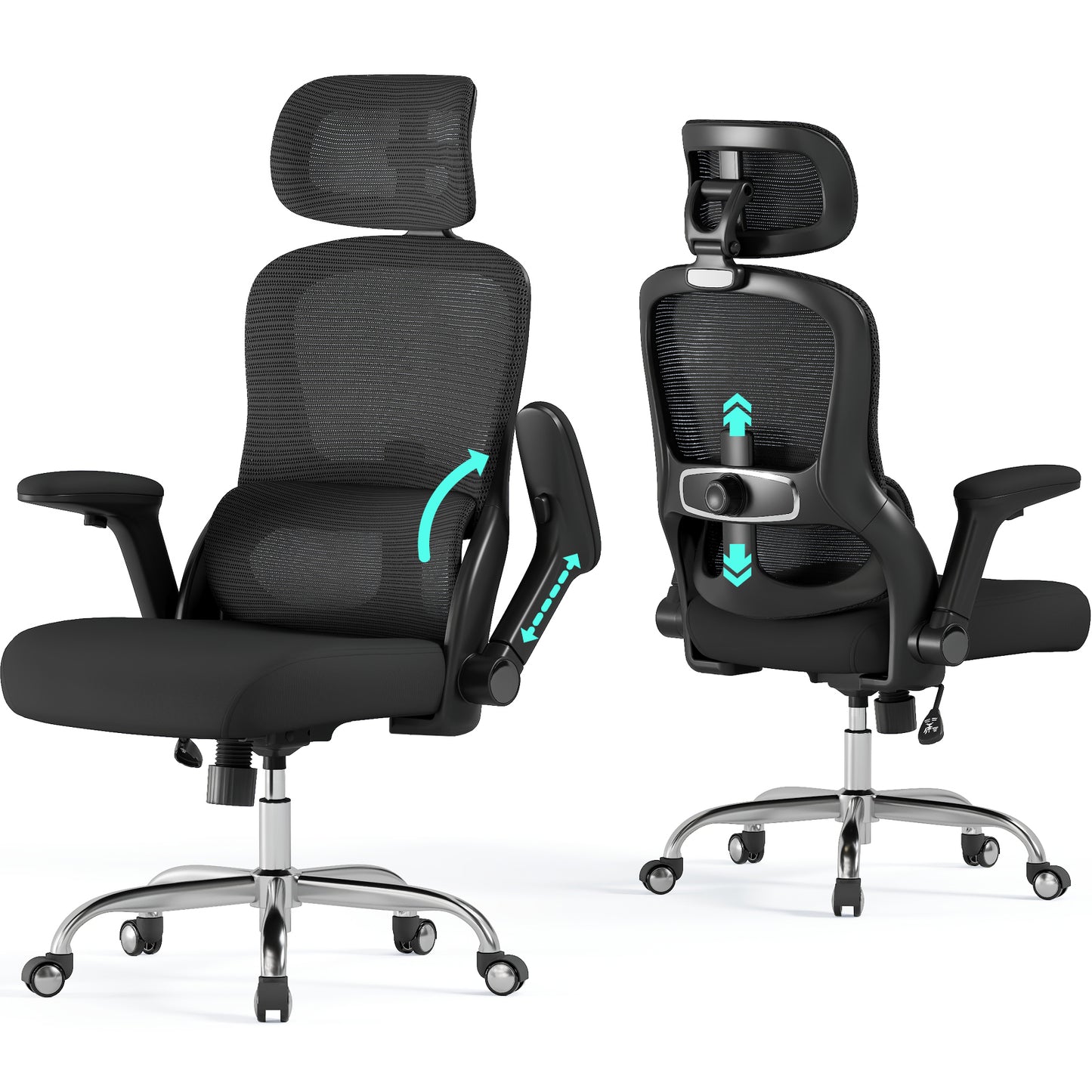 Ergonomic Office Chair: 400LBS Computer Desk Chair Comfy-Big and Tall Office Chair with Lumbar Support & Headrest-Gaming Chairs for Adults-Executive Office Rolling Chairs for Home Work