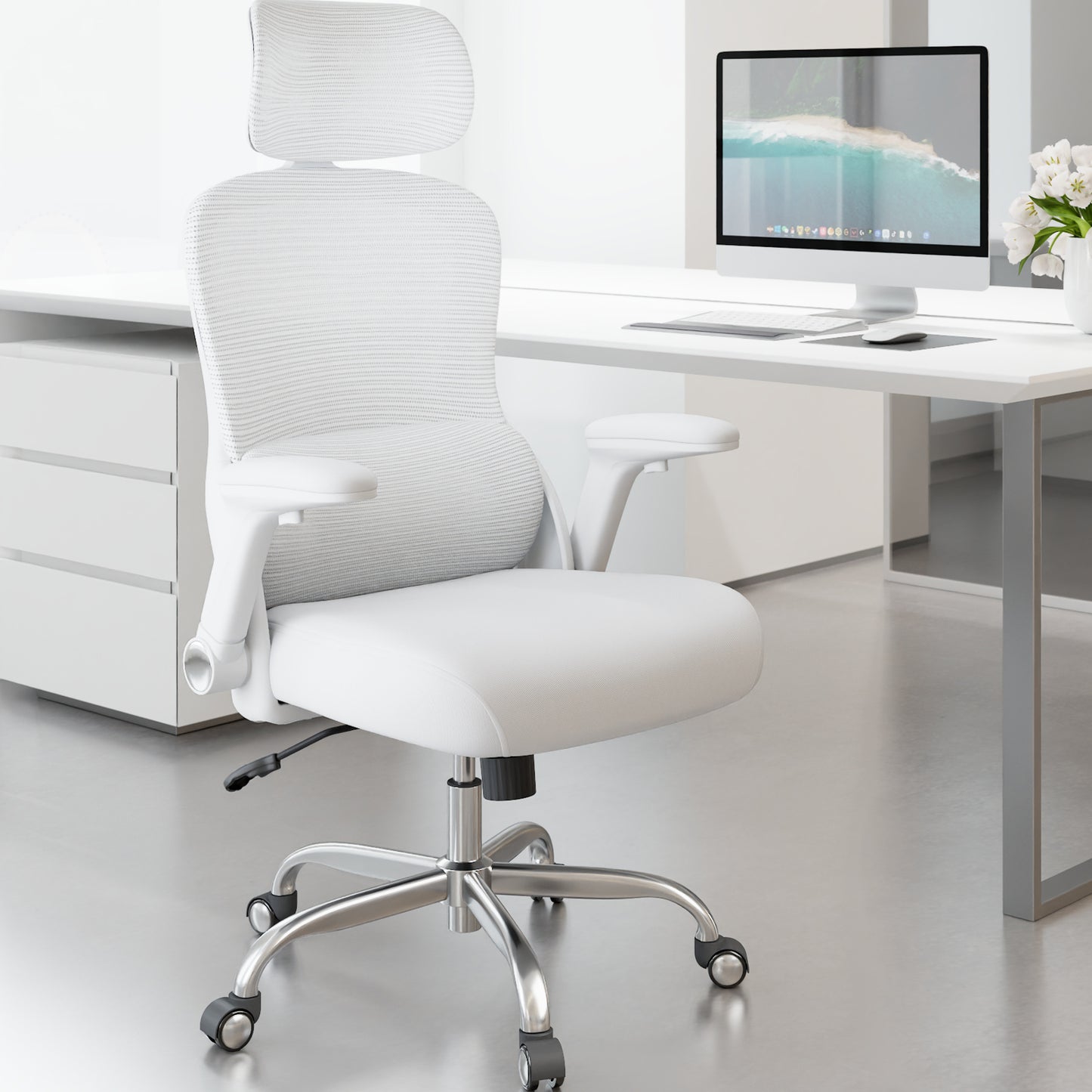 Ergonomic Office Chair: 400LBS Computer Desk Chair Comfy-Big and Tall Office Chair with Lumbar Support & Headrest-Gaming Chairs for Adults-Executive Office Rolling Chairs for Home Work