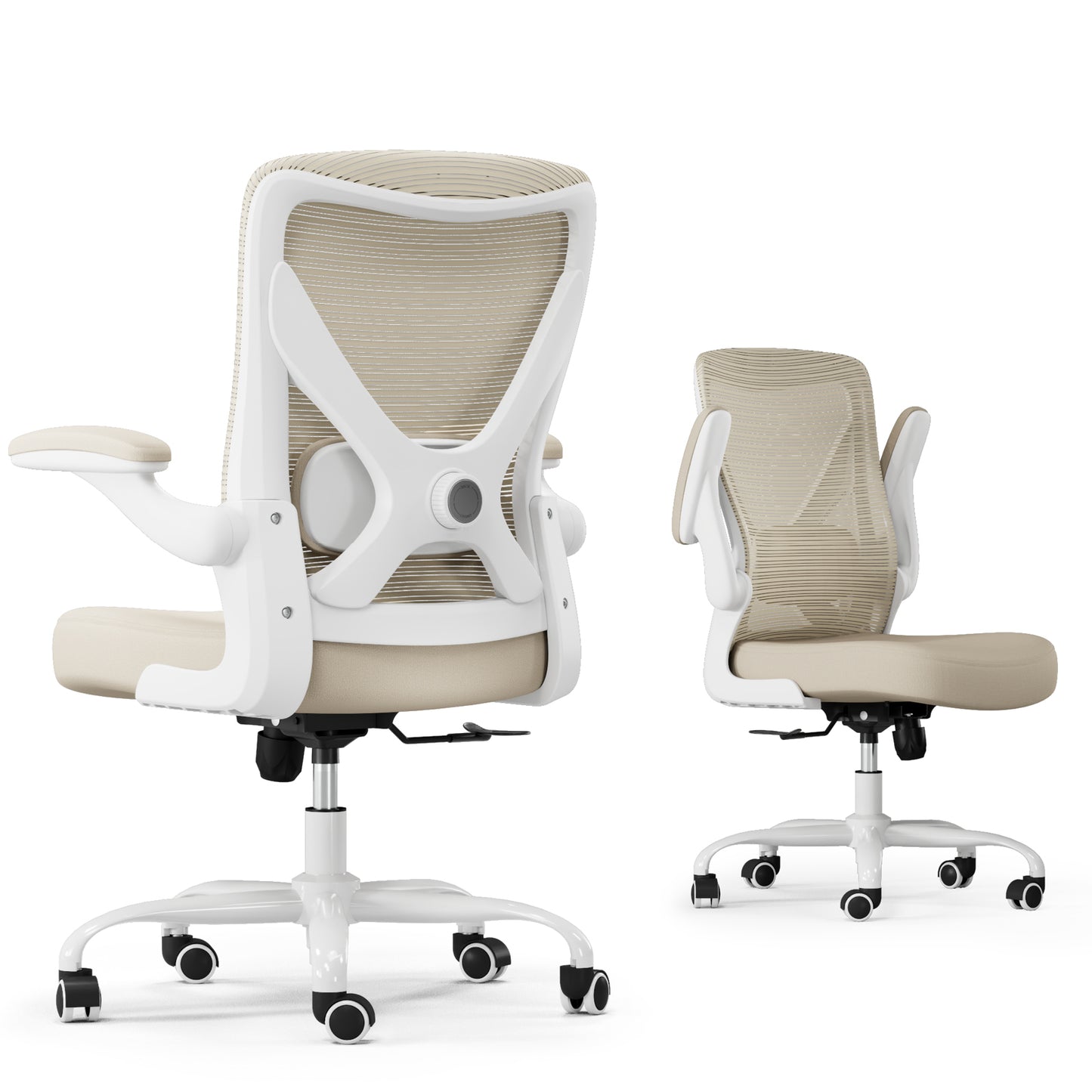 Ergonomic Office Chair - X-Shaped Computer Desk Chairs Comfy, Mesh High-Back Gaming Chair with Adjustable Lumbar Support, Executive Task Chair for Adults, Comfortable for Long Hours