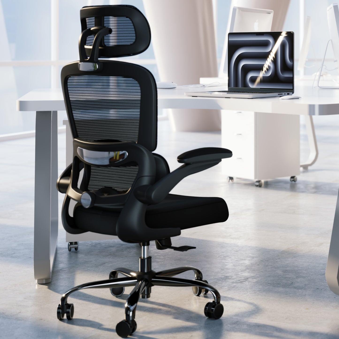 TRALT Office Chair Ergonomic Desk Chair, 330 LBS Home Mesh Office Desk Chairs with Wheels, Comfortable Gaming Chair, High Back Office Chair for Long Hours