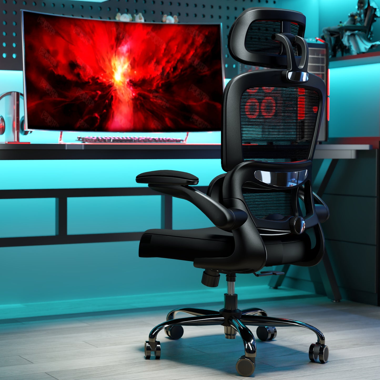 TRALT Office Chair Ergonomic Desk Chair, 330 LBS Home Mesh Office Desk Chairs with Wheels, Comfortable Gaming Chair, High Back Office Chair for Long Hours