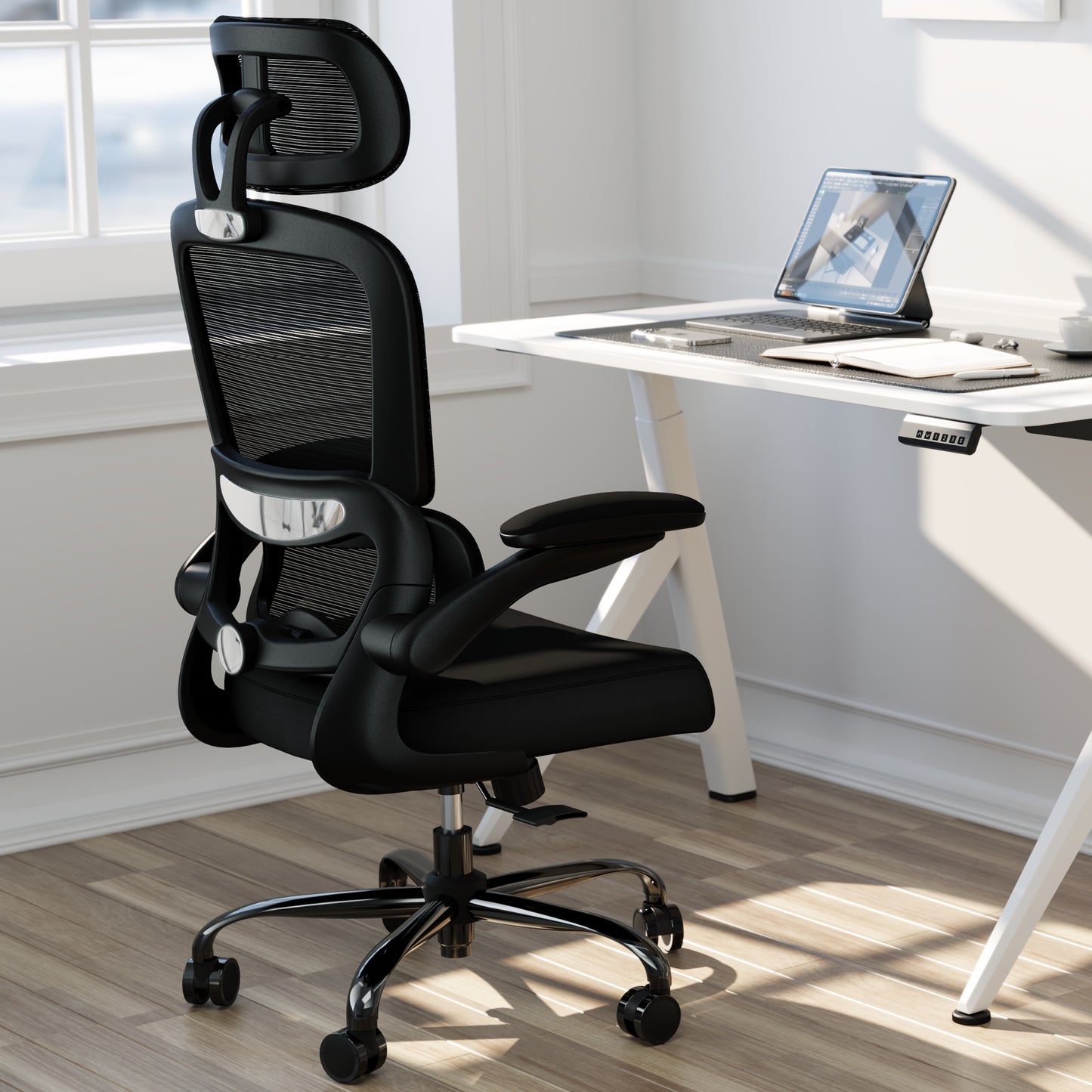 TRALT Office Chair Ergonomic Desk Chair, 330 LBS Home Mesh Office Desk Chairs with Wheels, Comfortable Gaming Chair, High Back Office Chair for Long Hours