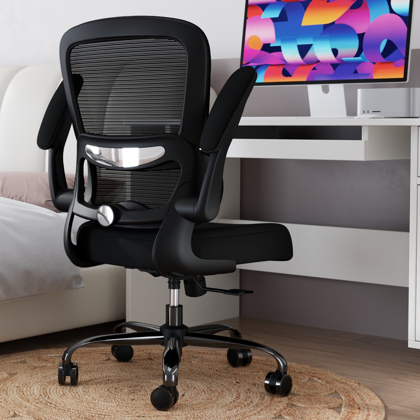 TRALT Office Chair - Ergonomic Desk Chair with Adjustable Lumbar Support, Mesh Computer Chair, Executive Chairs for Home Office Comfortable Lumbar Support