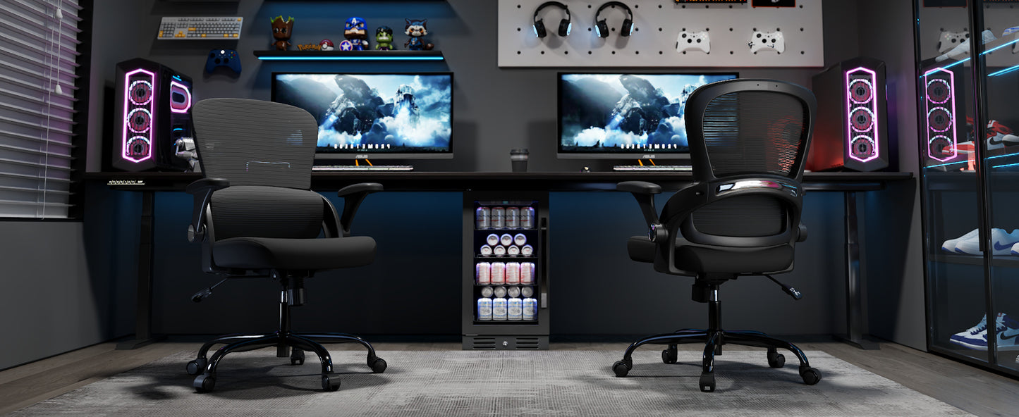 TRALT Office Chair - Ergonomic Office Chair with Back Support, Home Office Desk Chairs, 330lbs Wide Seat Big and Tall Office Chairs, Comfy Desk Chair for Work, Study, Office, Gaming