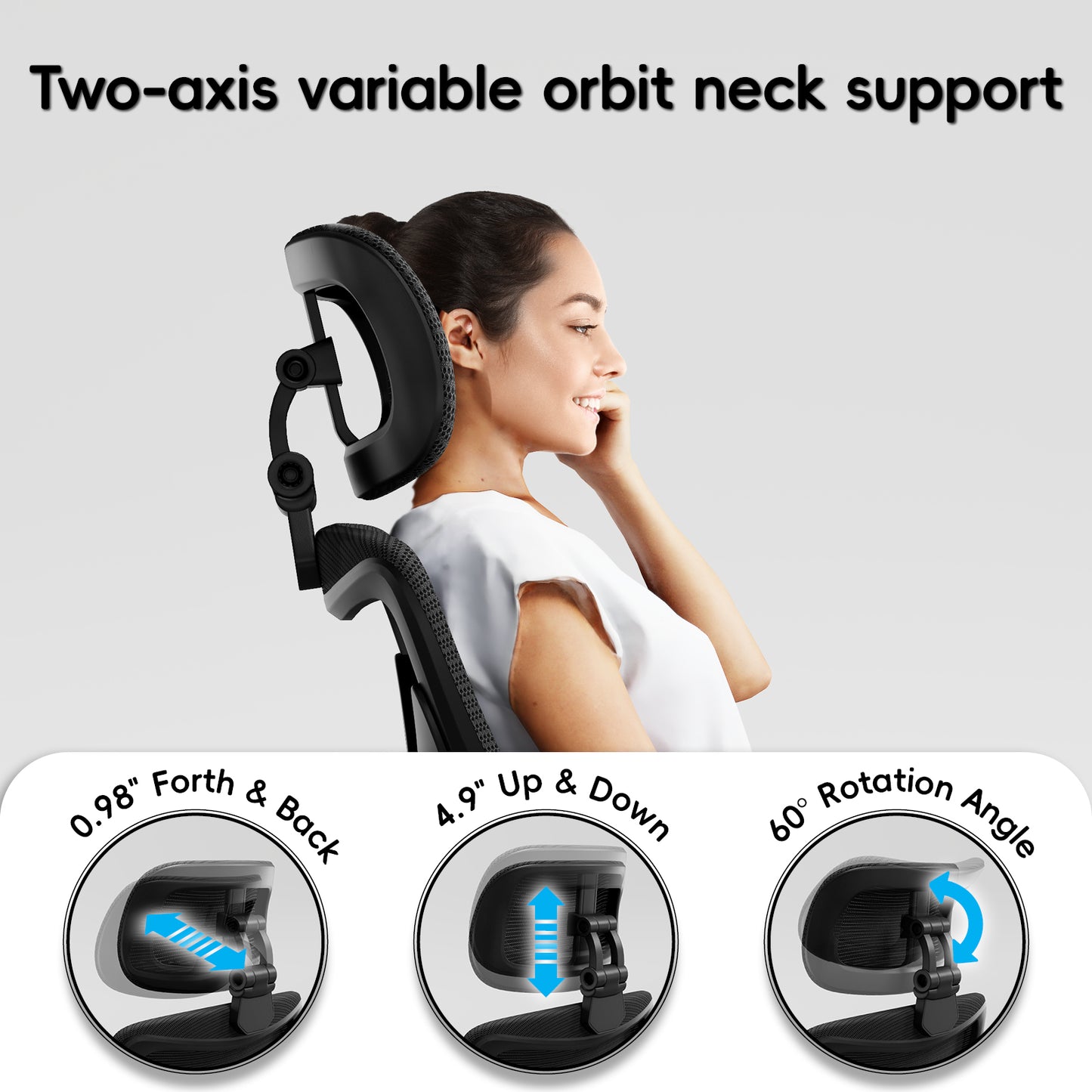 Ergonomic Office Chair-Computer X-Shaped Chair Mesh PU Leather with Adjustable Lumbar Support-Executive Desk Chair High Back with Headrest Flip-Up Arms for Long Hours