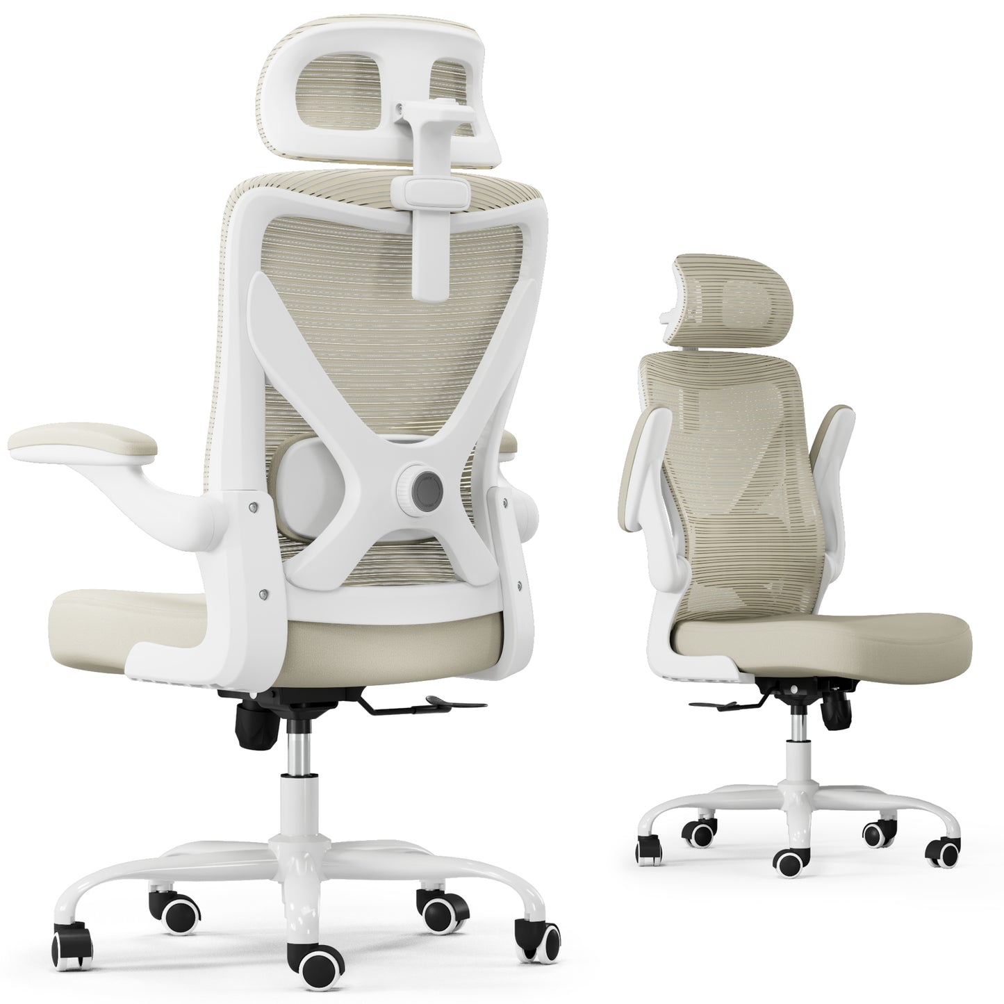 Ergonomic Office Chair - Mesh Desk Chair with Adjustable Lumbar Support High Back Computer Gaming Chairs - Big and Tall Office Chairs Adults, Comfortable for Long Hours