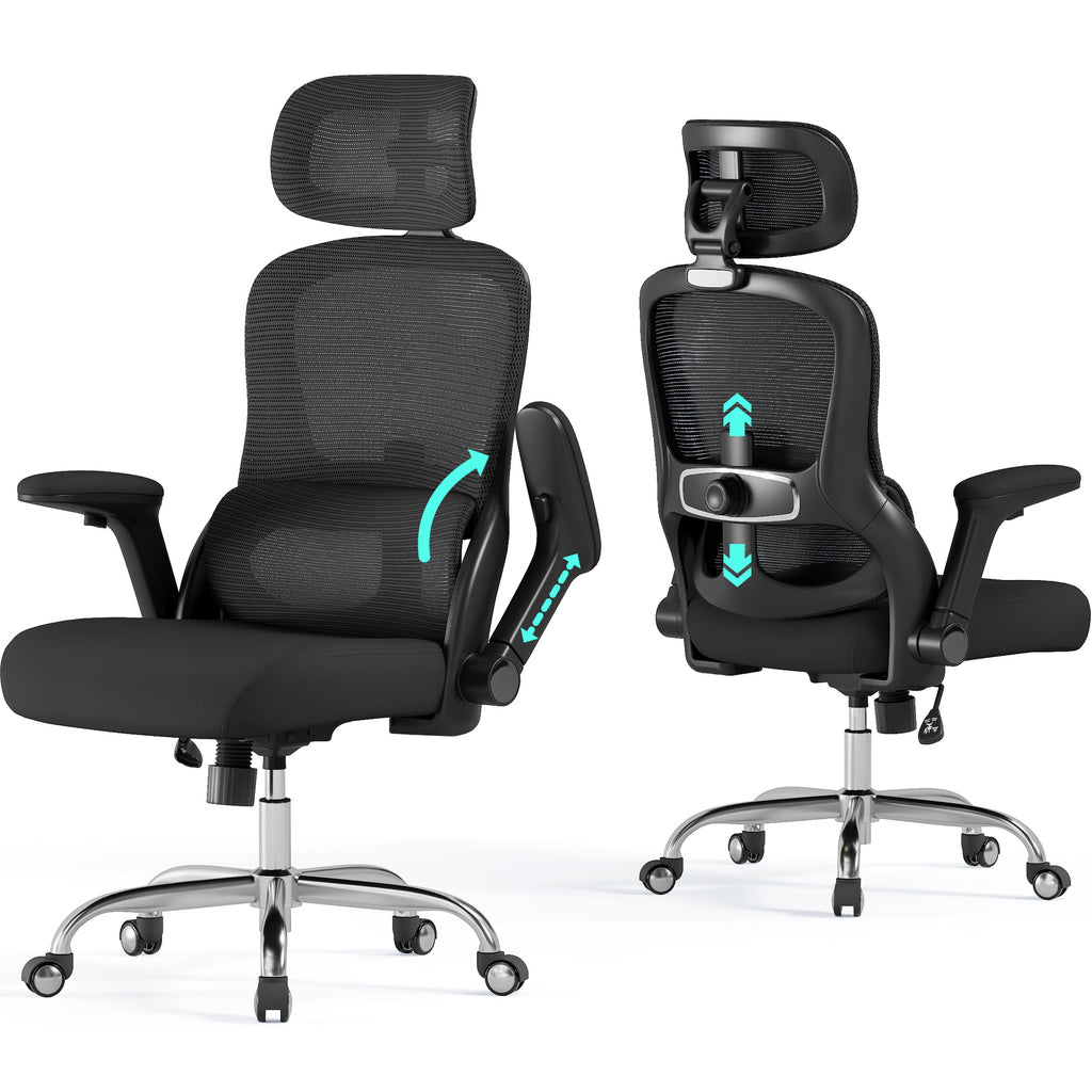 Ergonomic Office Chair: 400LBS Computer Desk Chair Comfy-Big and Tall Office Chair with Lumbar Support & Headrest-Gaming Chairs for Adults-Executive Office Rolling Chairs for Home Work