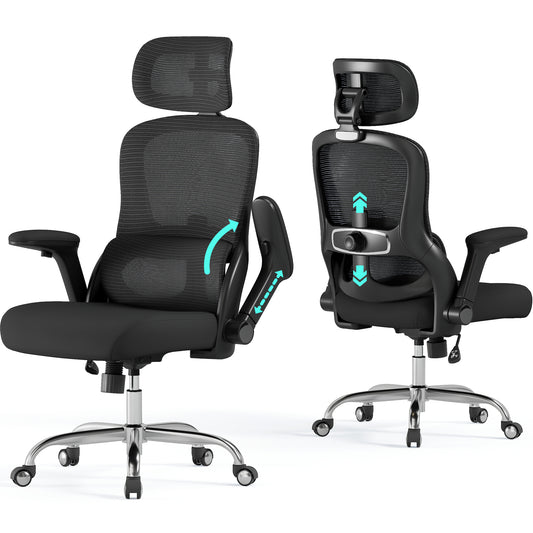 Ergonomic Office Chair: 400LBS Computer Desk Chair Comfy-Big and Tall Office Chair with Lumbar Support & Headrest-Gaming Chairs for Adults-Executive Office Rolling Chairs for Home Work