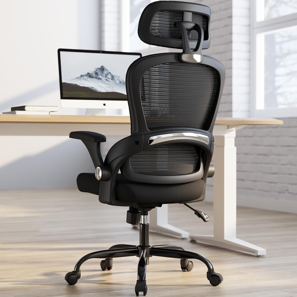 TRALT Office Chair - Ergonomic Office Chair with Back Support, Computer Chair - Home Office Desk Chairs, 330lbs Wide Seat Big and Tall Office Chairs with Headrest, Comfy Desk Chairs