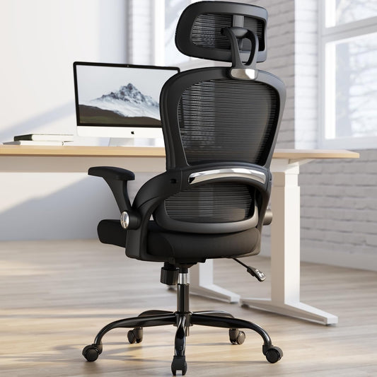 TRALT Office Chair - Ergonomic Office Chair with Back Support, Computer Chair - Home Office Desk Chairs, 330lbs Wide Seat Big and Tall Office Chairs with Headrest, Comfy Desk Chairs