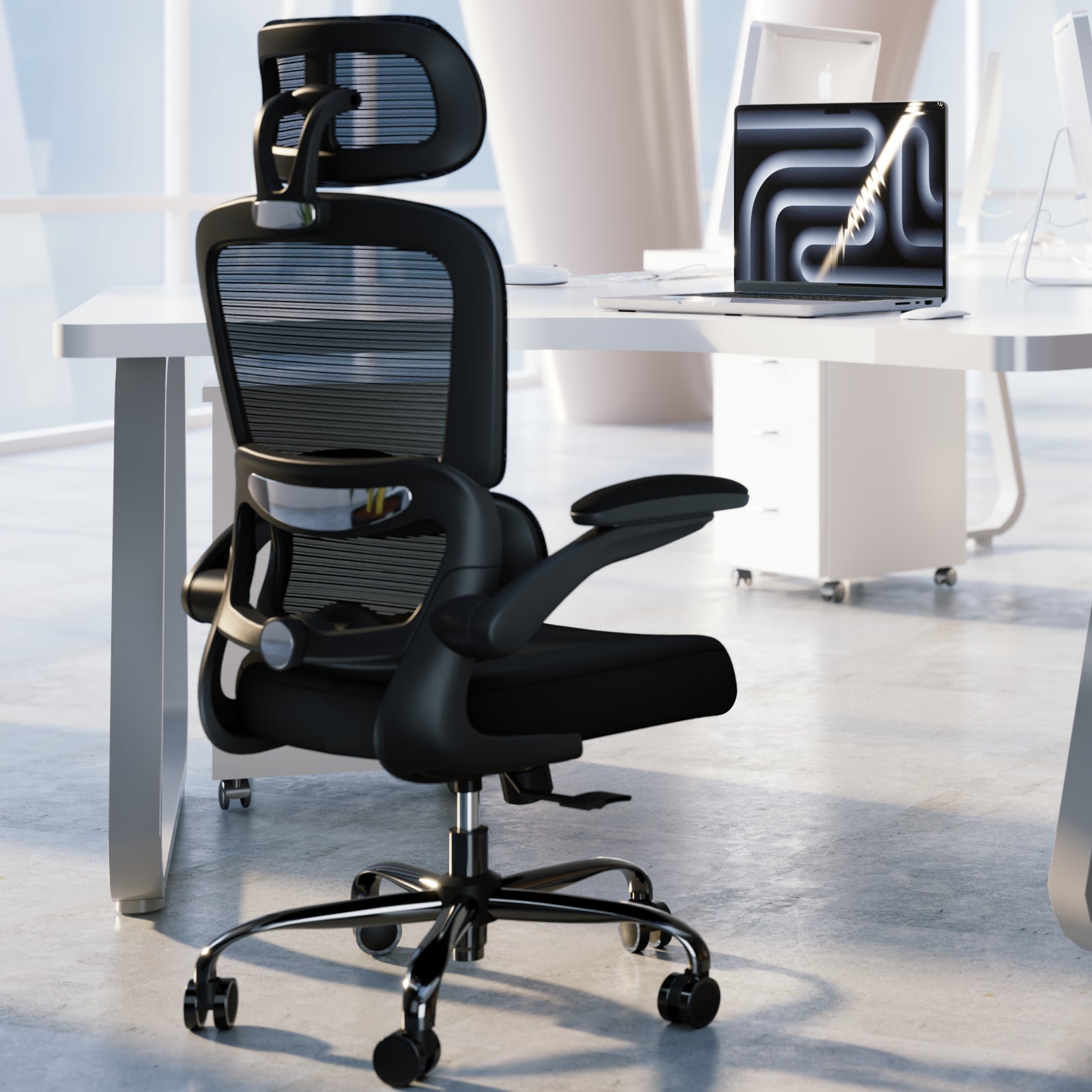 TRALT Office Chair Ergonomic Desk Chair, 330 LBS Home Mesh Office Desk Chairs with Wheels, Comfortable Gaming Chair, High Back Office Chair for Long Hours