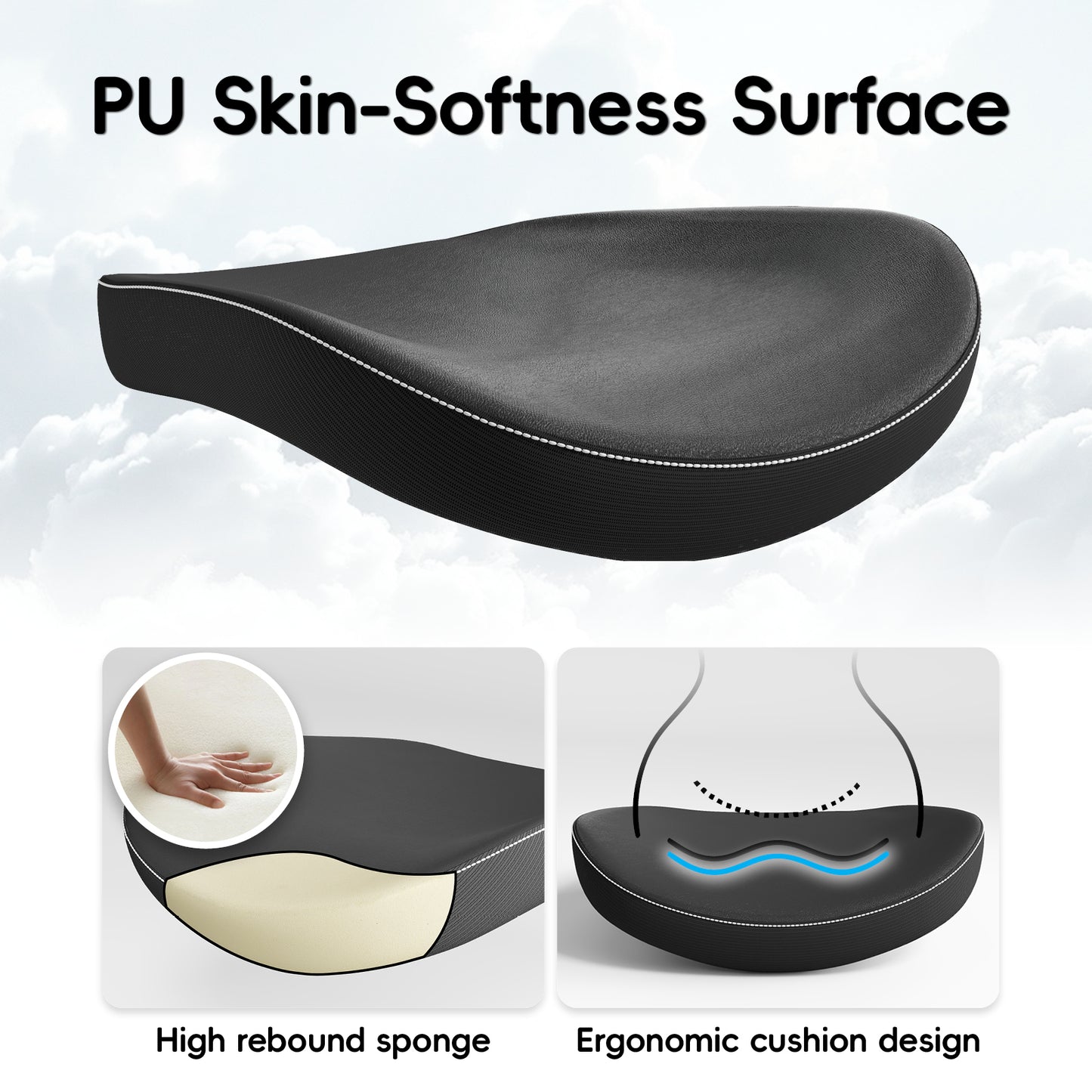 Ergonomic Office Chair-Computer PU Leather X-Shaped Desk Chair-Gaming Chair with Adjustable Flip-up Armrests Lumbar Support Mesh Executive Chair for Long Hours Office