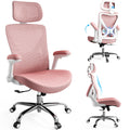 Ergonomic Office Chair-Computer X-Shaped Chair Mesh PU Leather with Adjustable Lumbar Support-Executive Desk Chair High Back with Headrest Flip-Up Arms for Long Hours